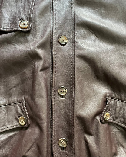 00s Dolce & Gabbana Light Leather Bomber Jacket (L)