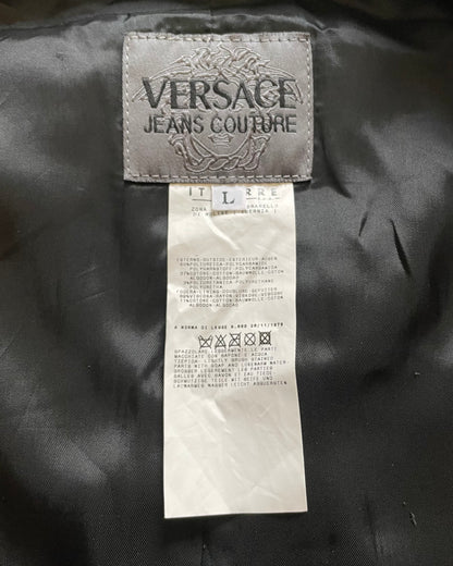 00s Versace Multi Zips Leather Jacket (M)