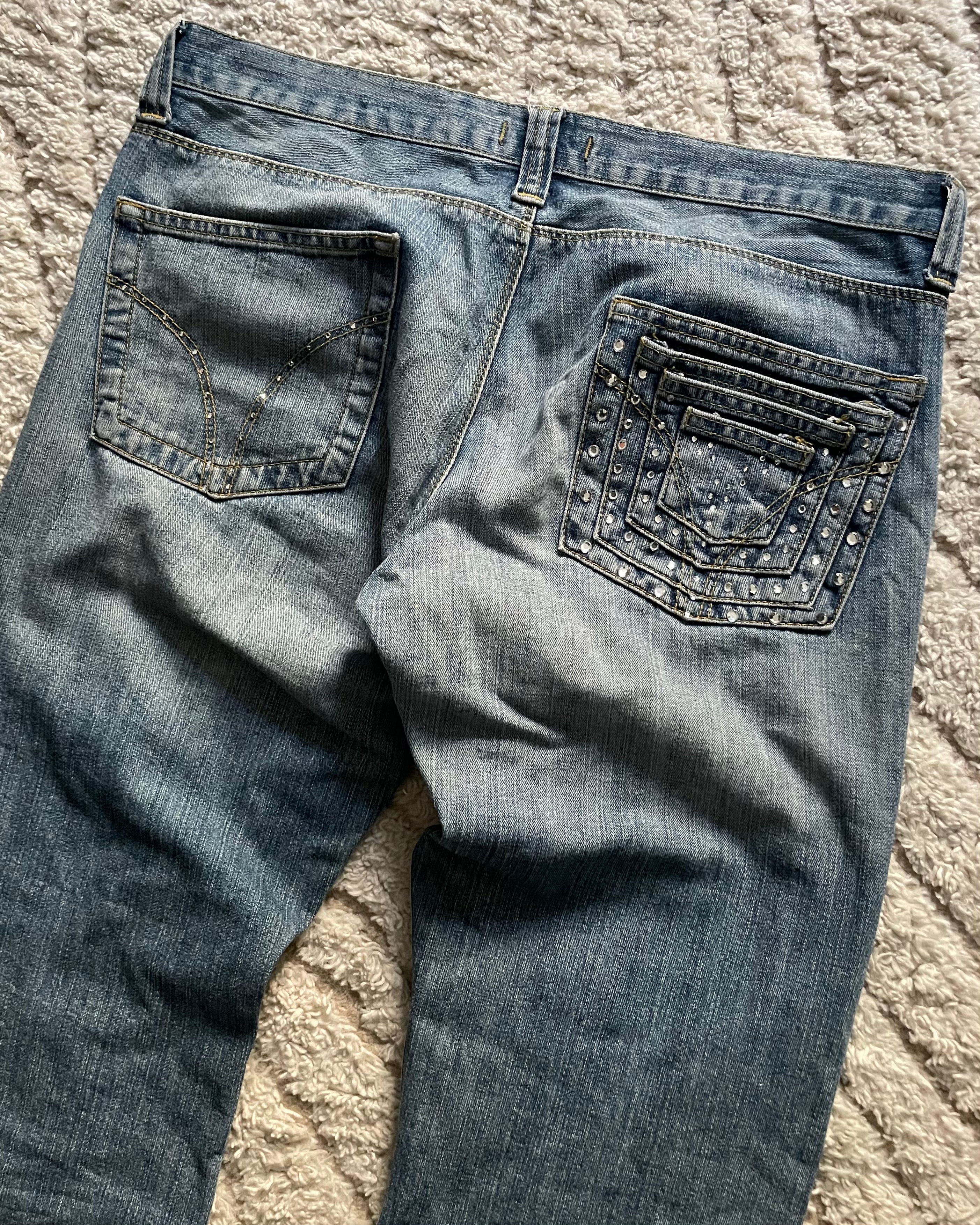 Dolce & Gabbana Ornement de Bijoux Denim Pants (M)