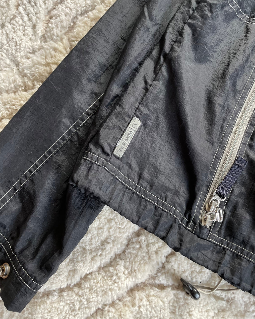 00年代 アルマーニ 5ジップ ナイロンジャケット (S)