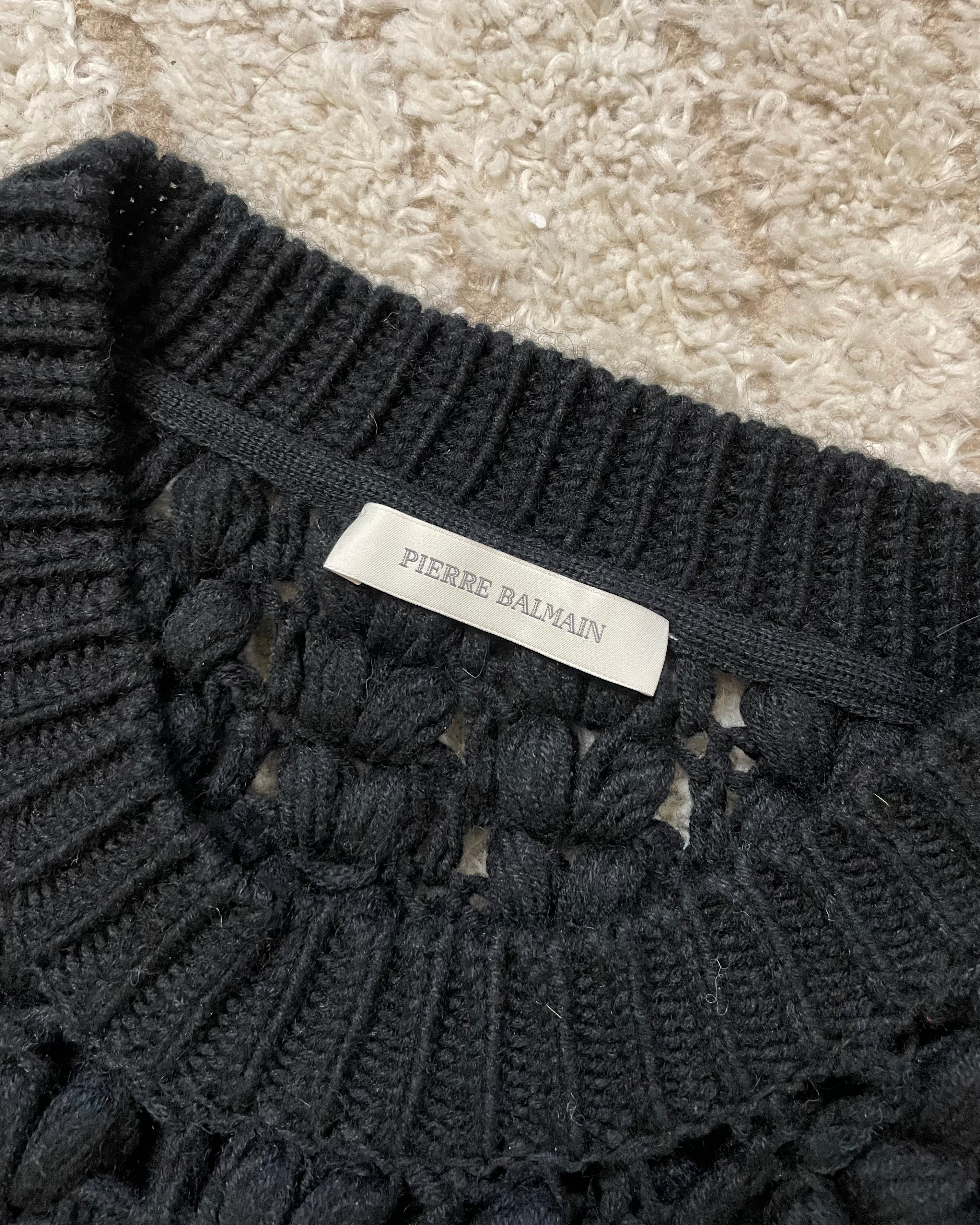 Pierre Balmain Vintage Black Wool sweater (L)