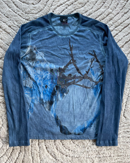 00s Cavalli Fighting Deers Painting Longsleeve (M)