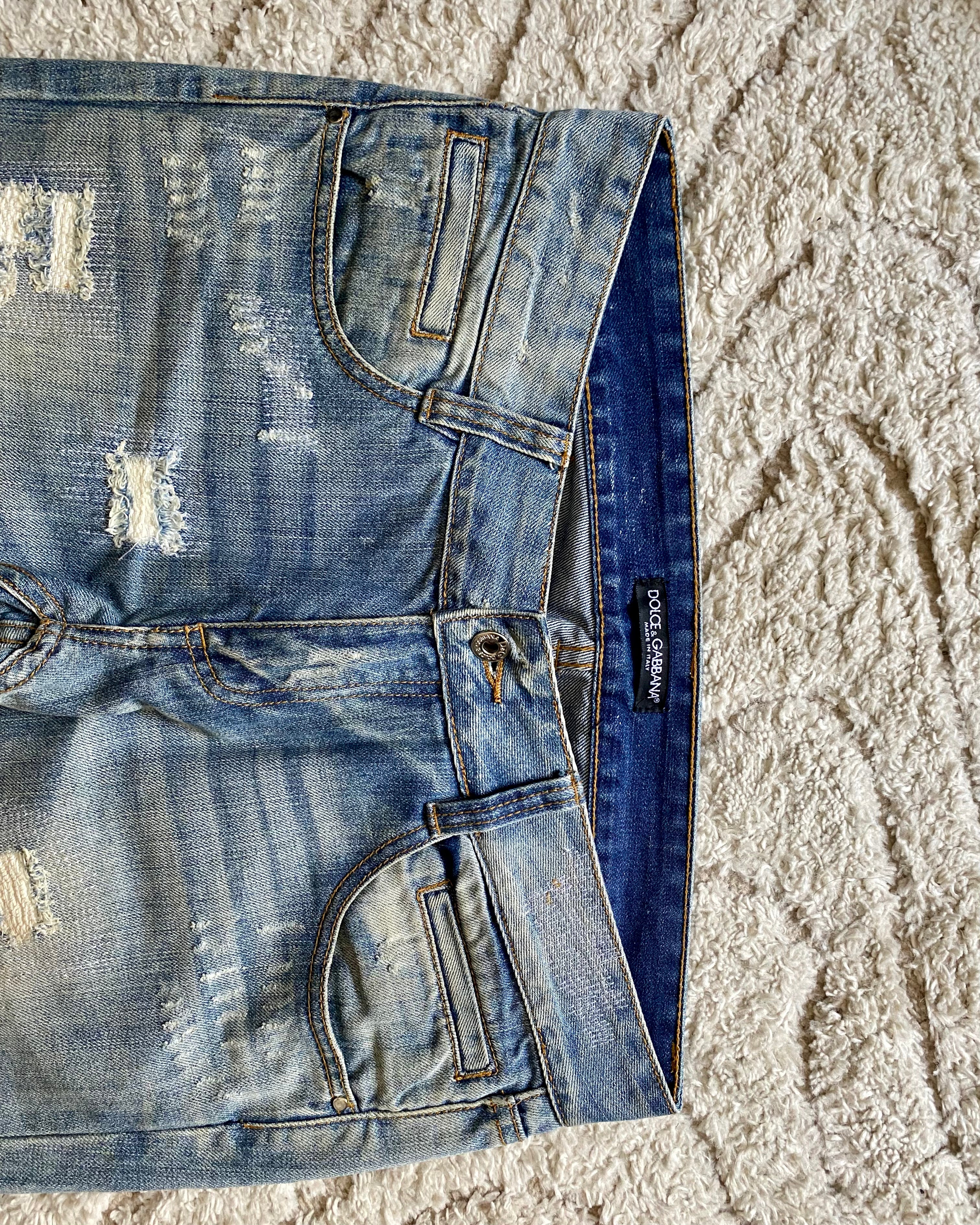 ドルチェ＆ガッバーナ デストロイ ジーンズ (S)