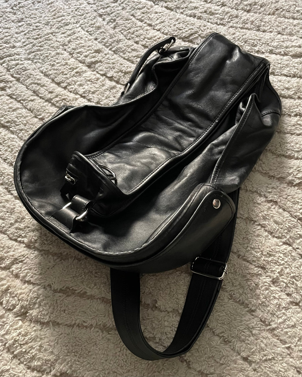 maison margiela ×  08ss レザー ギターバッグ MAISON MARGIELA GUITAR Shoulder Bag Leather Rhinestone Country