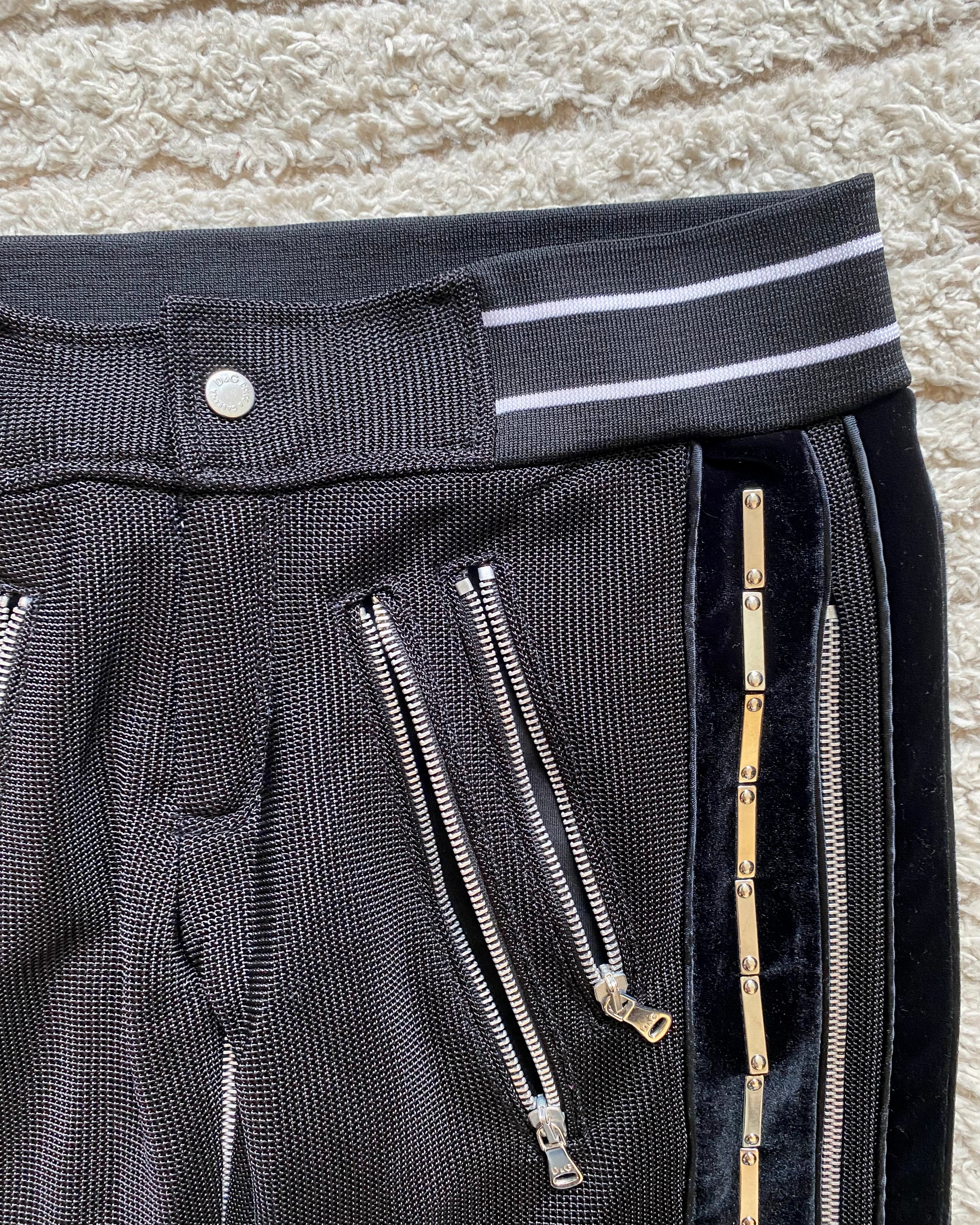 00s ドルチェ&amp;ガッバーナ マルチメタルジップパンツ(S)