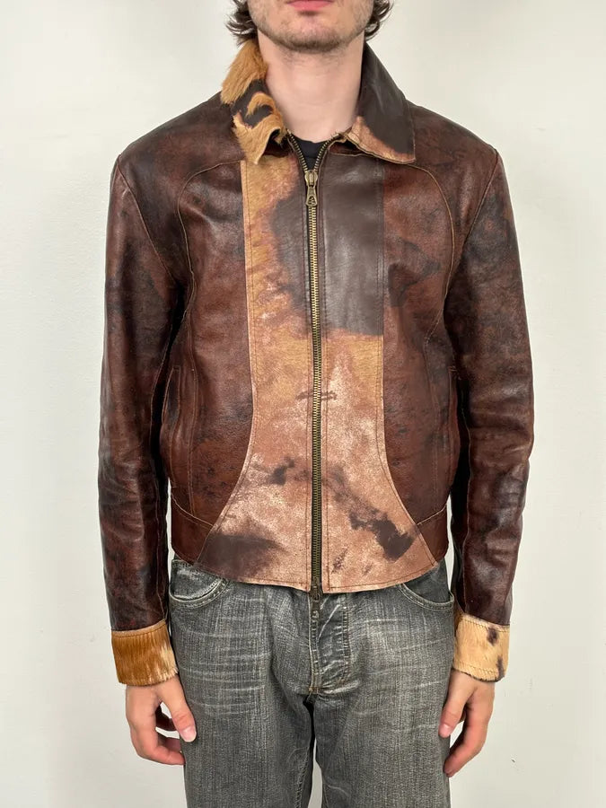 Imperial Brown Leather Jacket  vPwNZOJ 0