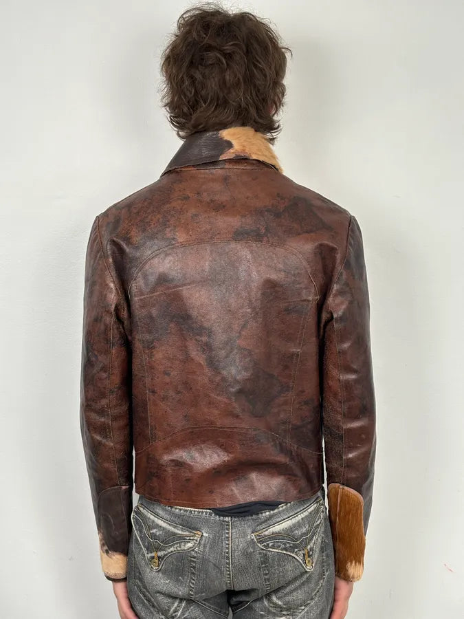Imperial Brown Leather Jacket  vPwNZOJ 1