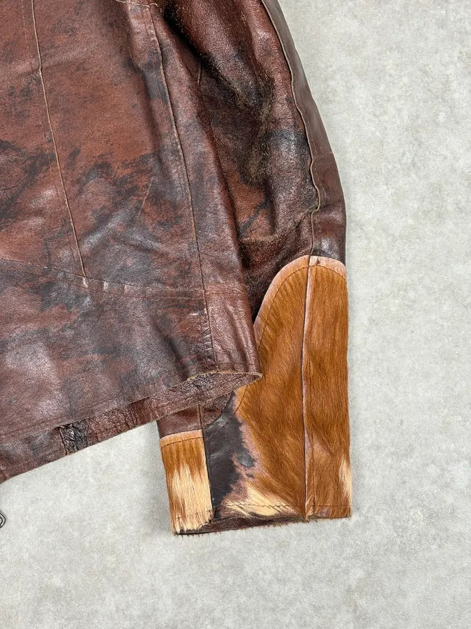 Imperial Brown Leather Jacket  vPwNZOJ 10
