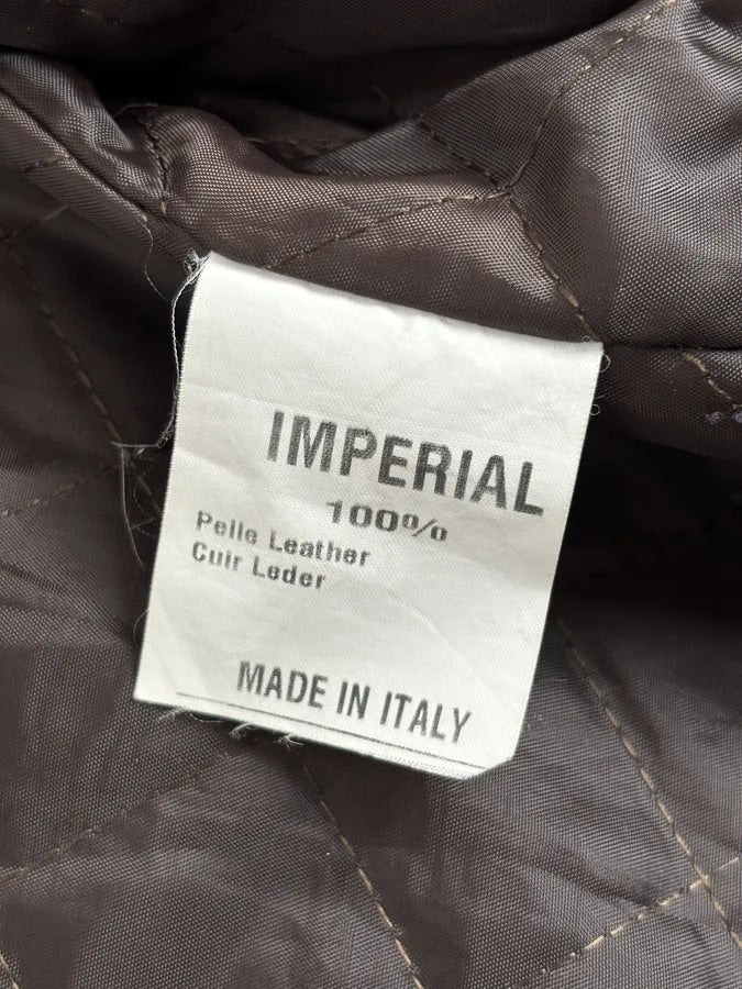 Imperial Brown Leather Jacket  vPwNZOJ 13
