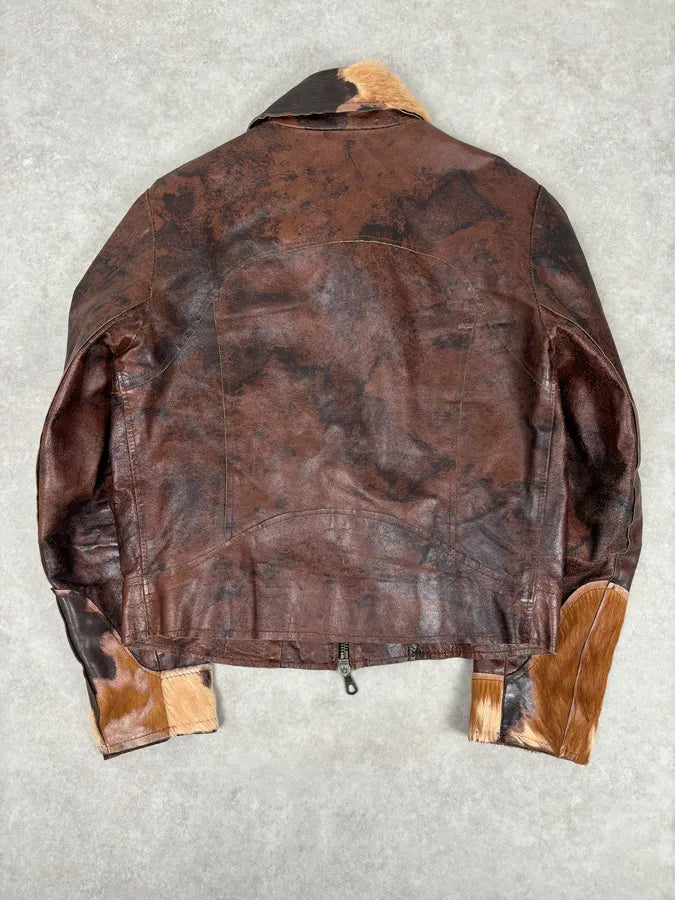 Imperial Brown Leather Jacket  vPwNZOJ 4