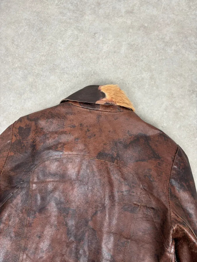 Imperial Brown Leather Jacket  vPwNZOJ 5