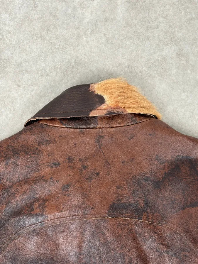Imperial Brown Leather Jacket  vPwNZOJ 6