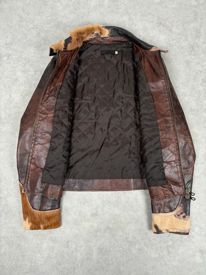 Imperial Brown Leather Jacket  vPwNZOJ 8