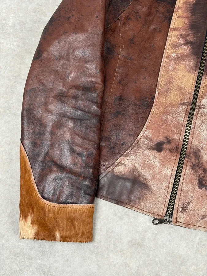 Imperial Brown Leather Jacket  vPwNZOJ 9