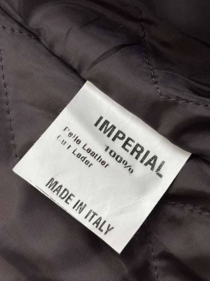 2000s Imperial Brown Pony Hair Cowhide Leather Long Coat lsKvIeF 10