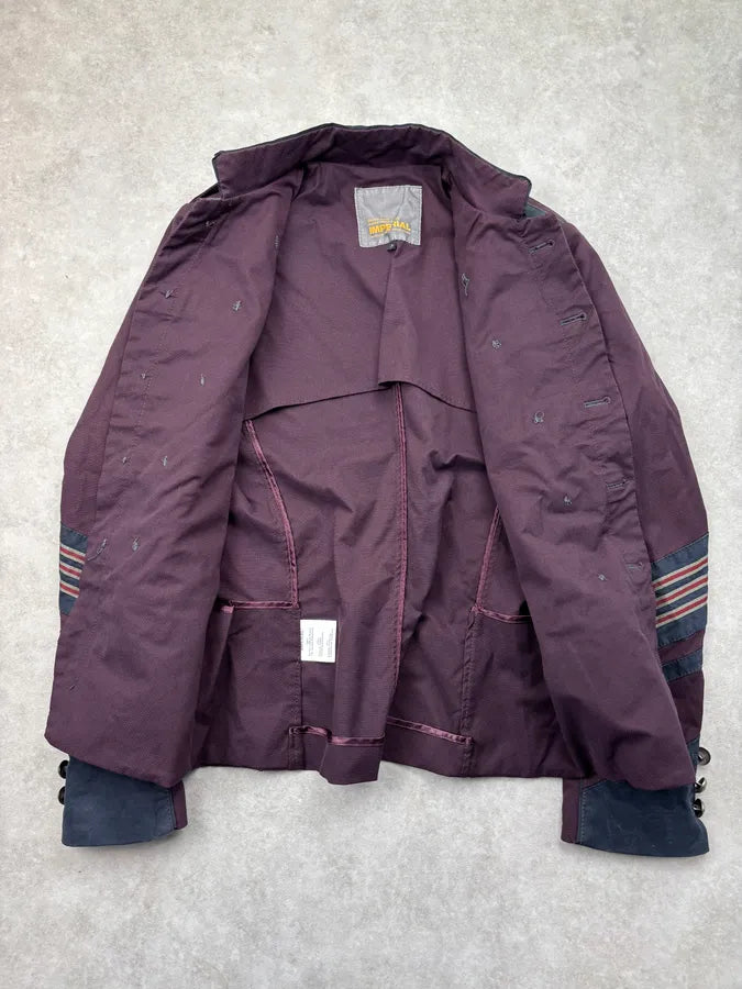 Imperial Burgundy Buttoned Napoleon Officer Blazer Jacket DHVByav 6