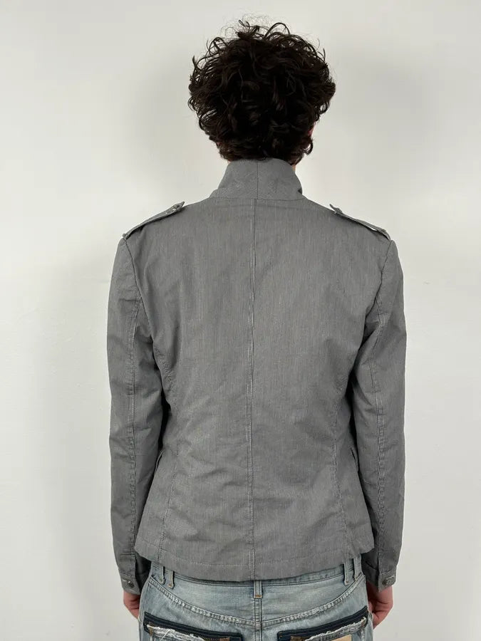 Imperial Grey Napoleon Officer Blazer Jacket iKEVciq 1