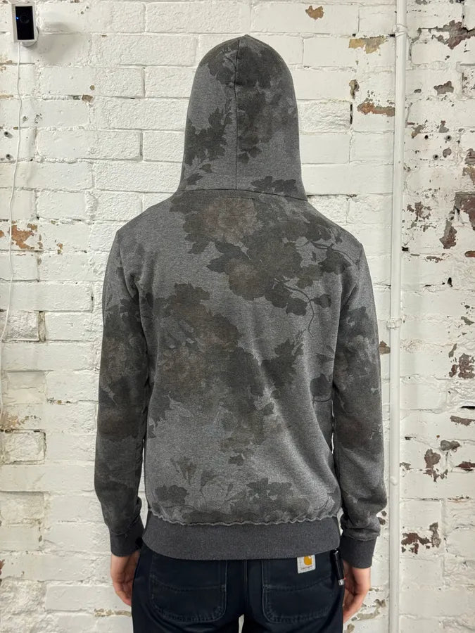 Imperial Grey Renaissance Floral Print Zip-up Hoodie SxEYvbn 2