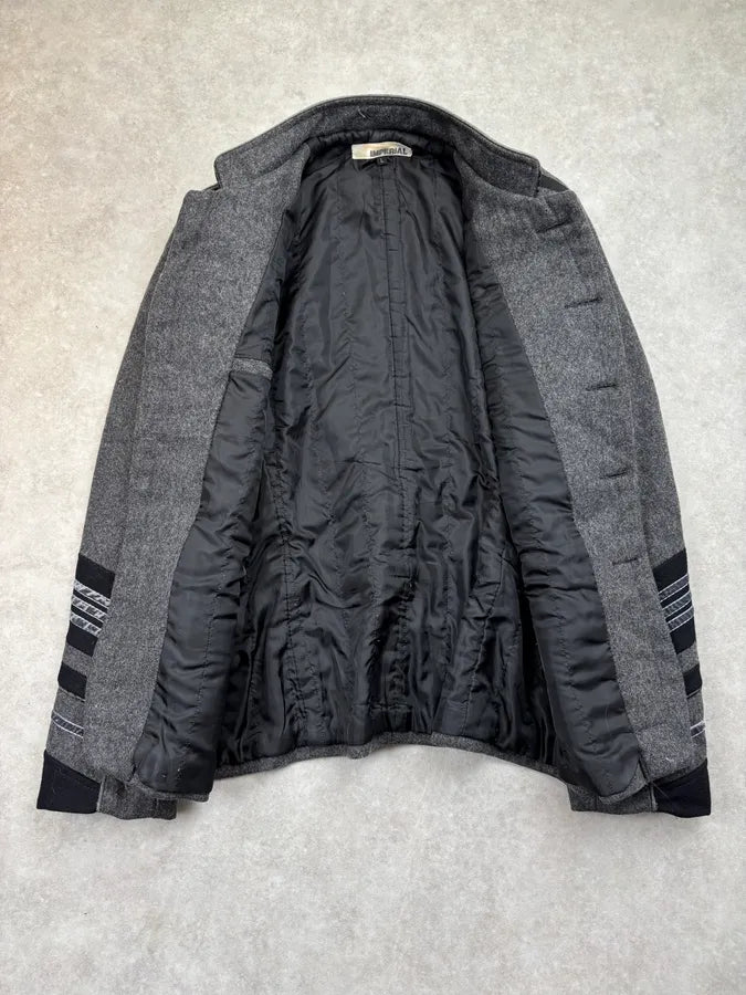 Imperial Grey Wool Napoleon Officer Blazer Jacket SizqyYz 9