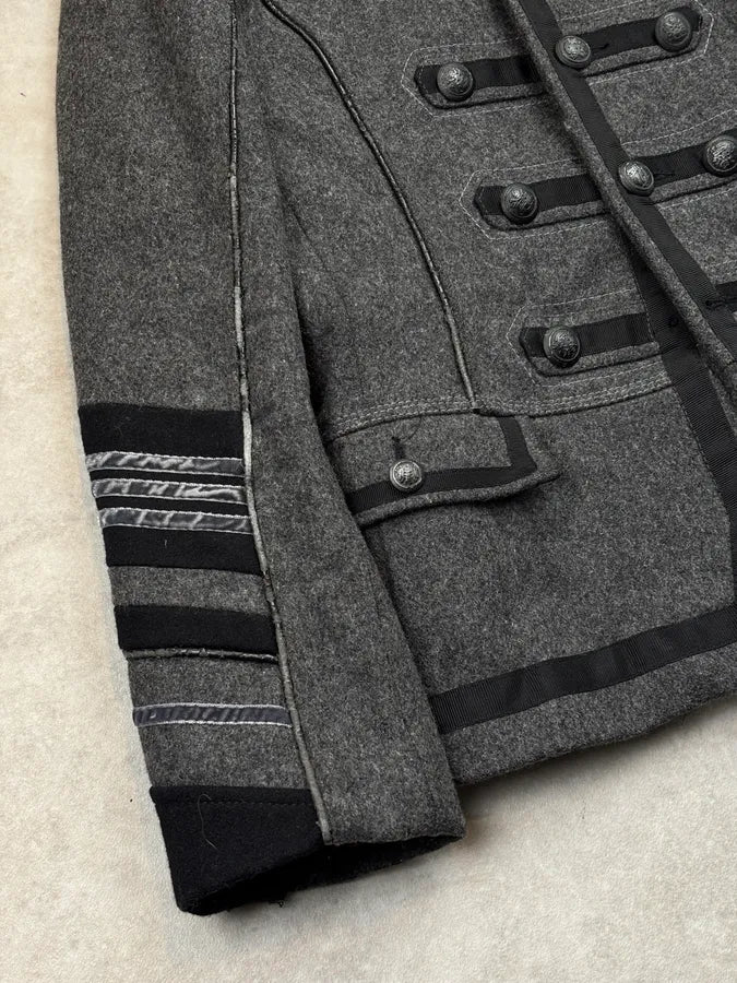 Imperial Grey Wool Napoleon Officer Blazer Jacket SizqyYz 6