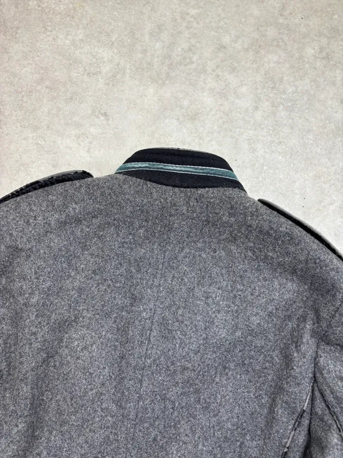 Imperial Grey Wool Napoleon Officer Blazer Jacket SizqyYz 5
