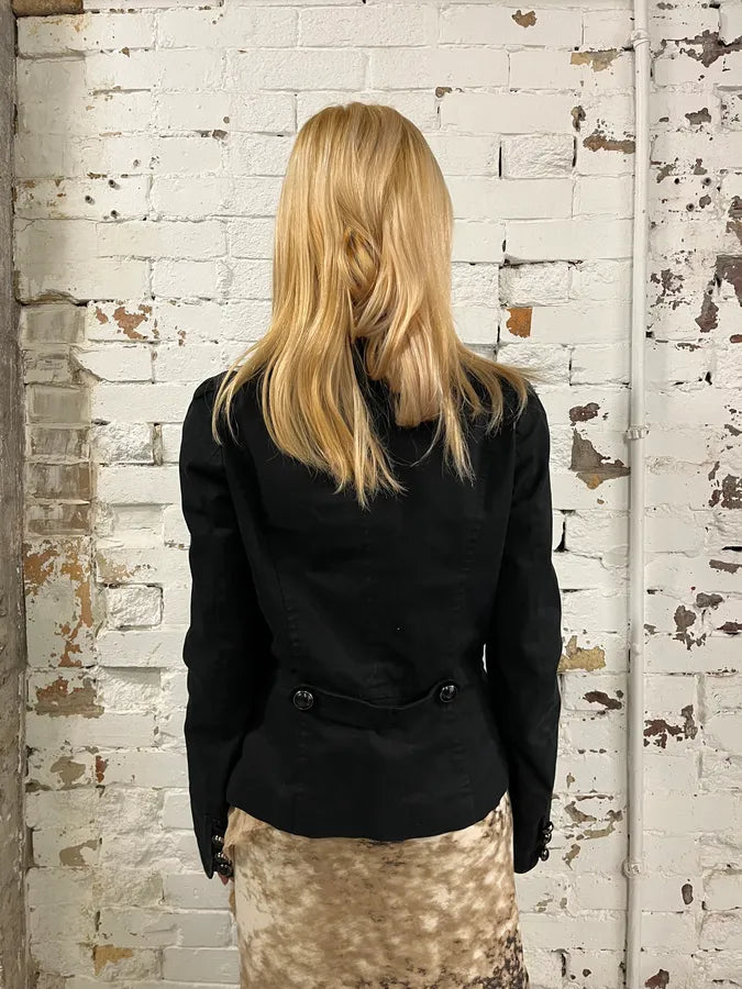 Imperial Napoleon Officer Buttoned Black Jacket SZzGwdS 2