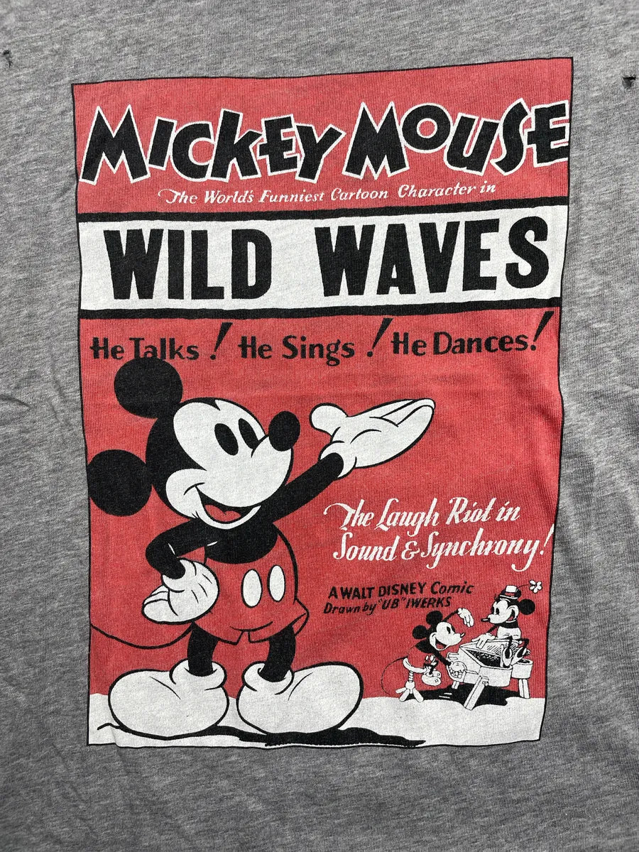 AW2011 Dolce & Gabbana Grey Mickey Mouse Wild Waves T-Shirt ipRtjtiC 5