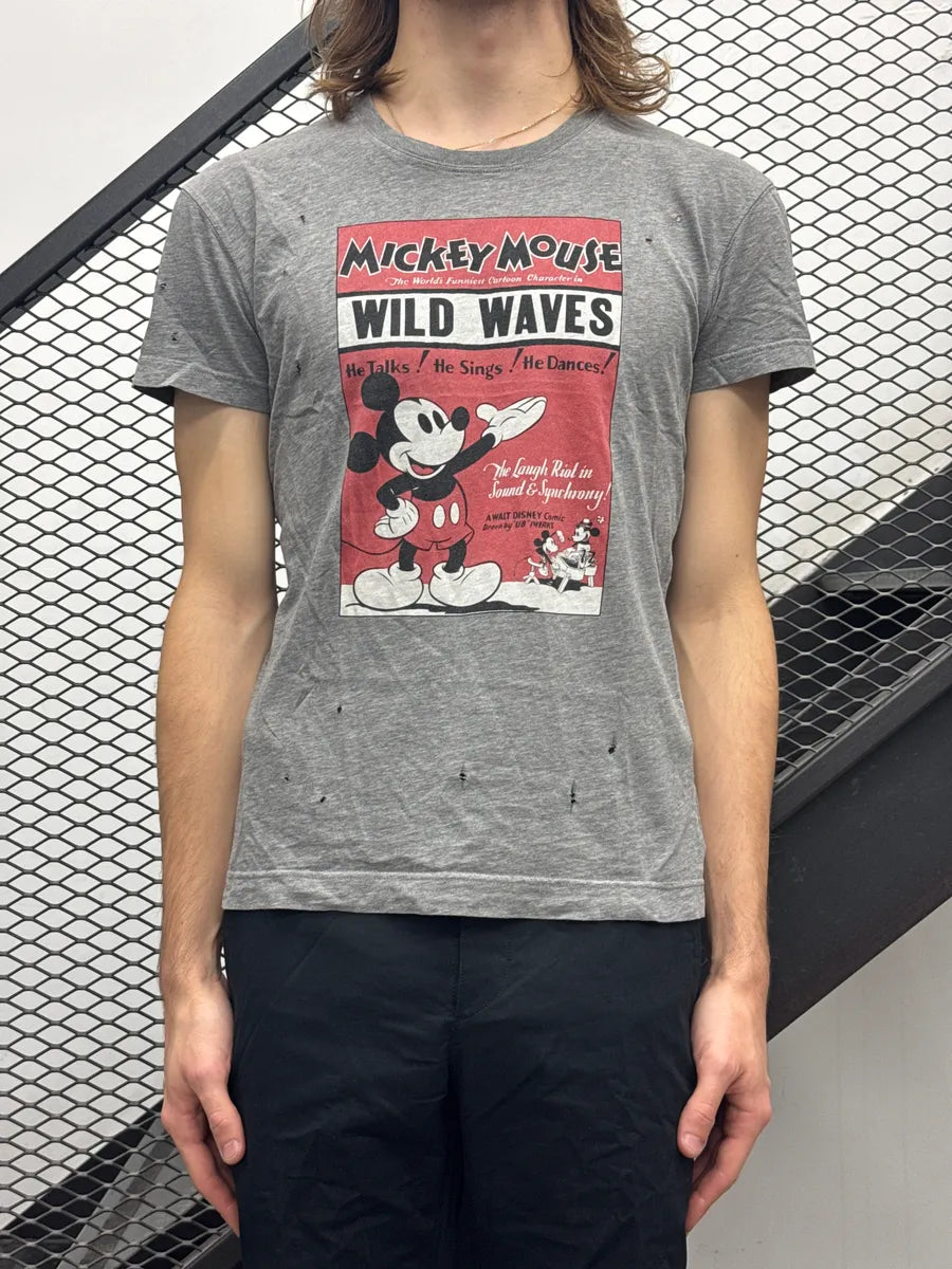 AW2011 Dolce & Gabbana Grey Mickey Mouse Wild Waves T-Shirt ipRtjtiC 1