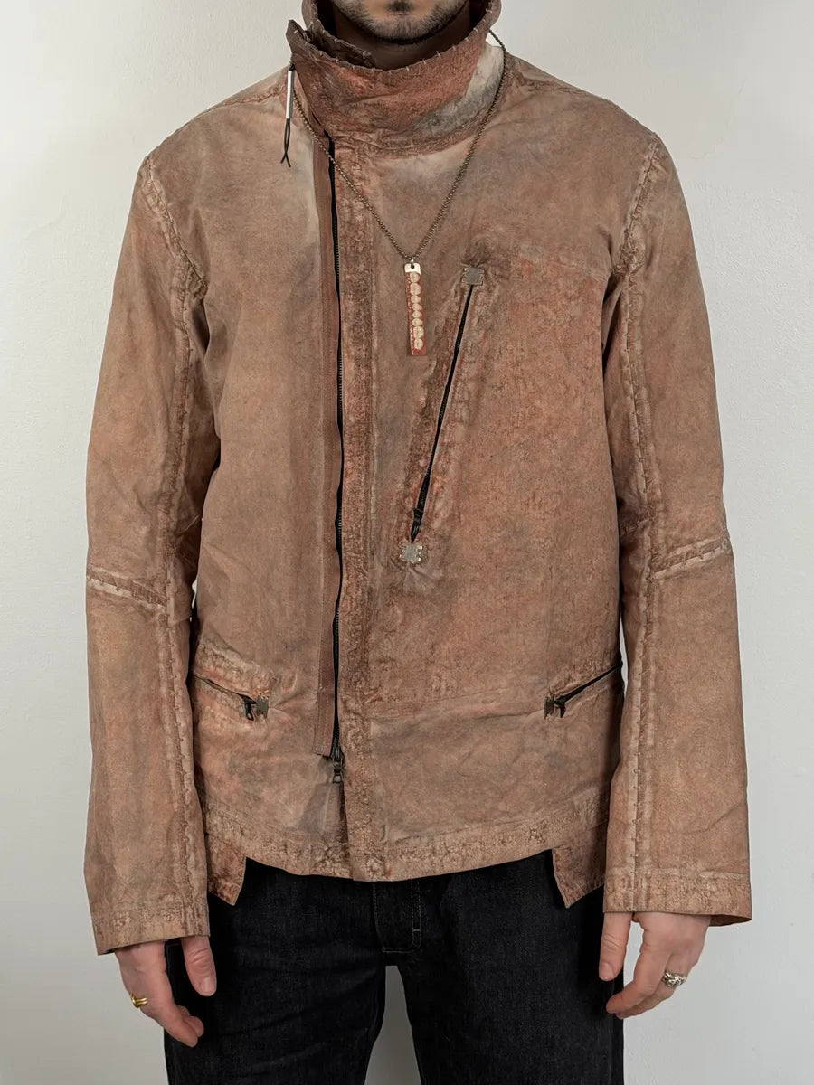 Isaac Sellam Avant-Garde Rouille Asymmetrical Leather Jacket RMifRAt 2
