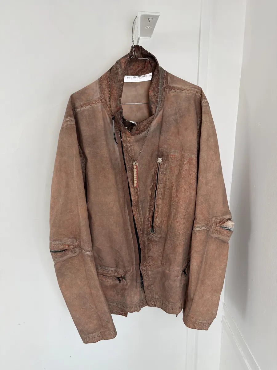 Isaac Sellam Avant-Garde Rouille Asymmetrical Leather Jacket RMifRAt 5