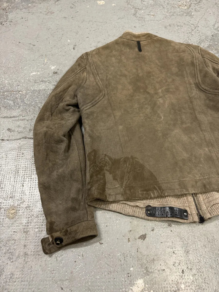 Isaac Sellam Beige Suede Leather Jacket (S/M) HpOadry 5
