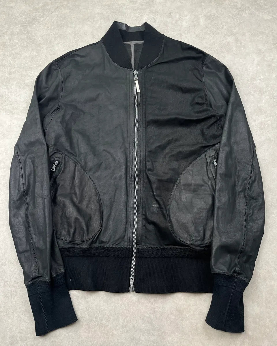 Isaac Sellam Black Architectural Leather Jacket aBigVcP 0