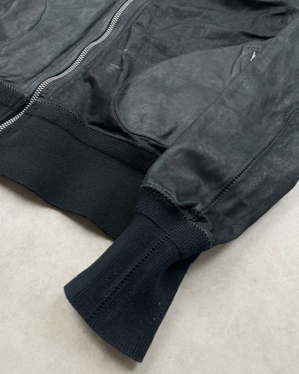 Isaac Sellam Black Architectural Leather Jacket aBigVcP 6