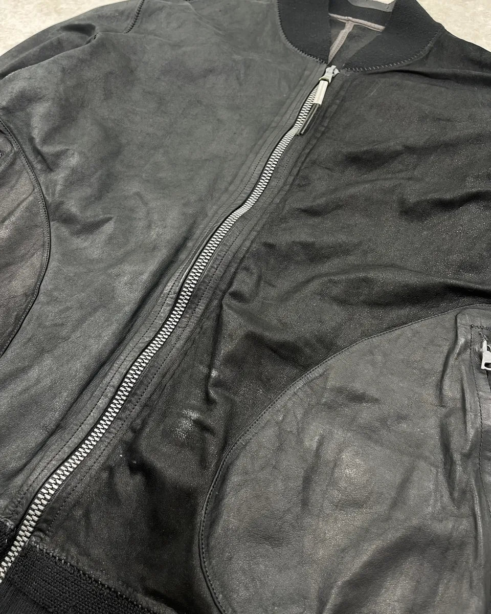 Isaac Sellam Black Architectural Leather Jacket aBigVcP 7