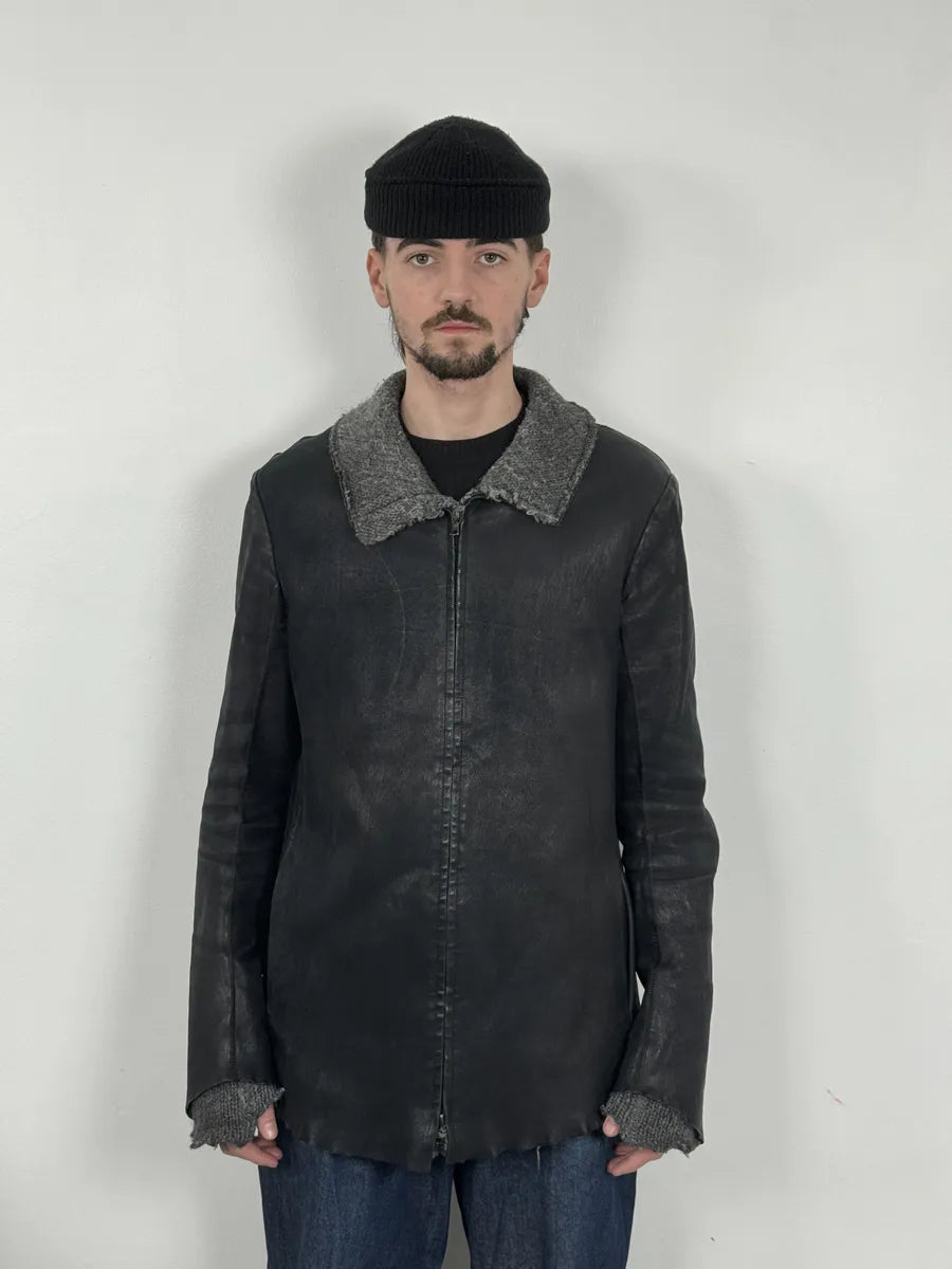 Isaac Sellam Black Brut Leather Jacket iCcNEKx 3