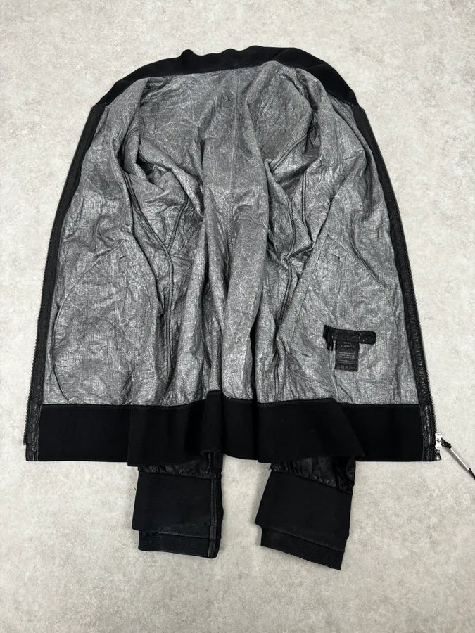 Isaac Sellam Black Avant-Garde Lambskin & Tyvek Bomber Jacket VLHYPTk 6