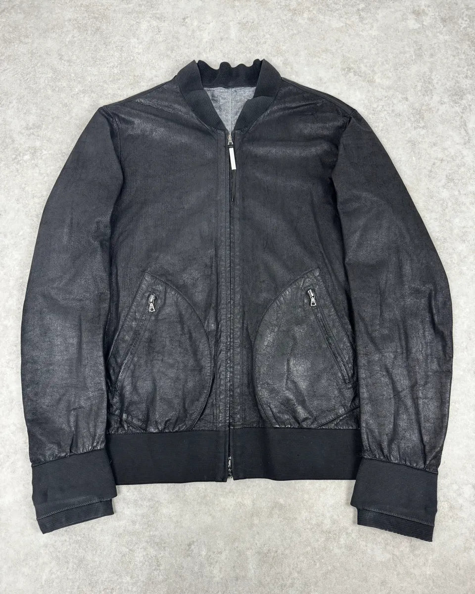 Isaac Sellam Black Avant-Garde Lambskin & Tyvek Bomber Jacket VLHYPTk 0