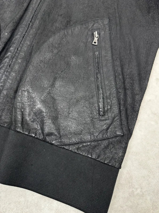 Isaac Sellam Black Avant-Garde Lambskin & Tyvek Bomber Jacket VLHYPTk 7