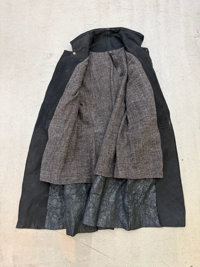 Isaac Sellam Black Long Leather Avant-Garde Jacket aycECid 11