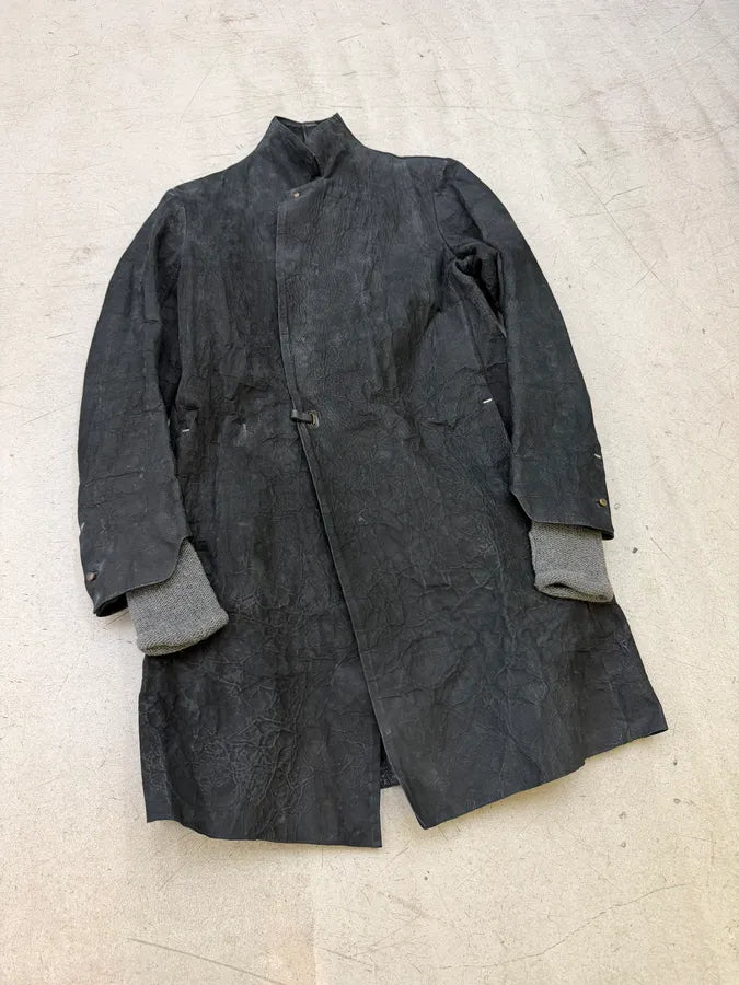 Isaac Sellam Black Long Leather Avant-Garde Jacket aycECid 6