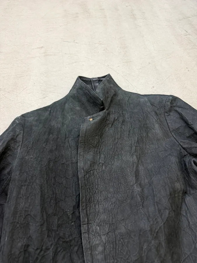 Isaac Sellam Black Long Leather Avant-Garde Jacket aycECid 8