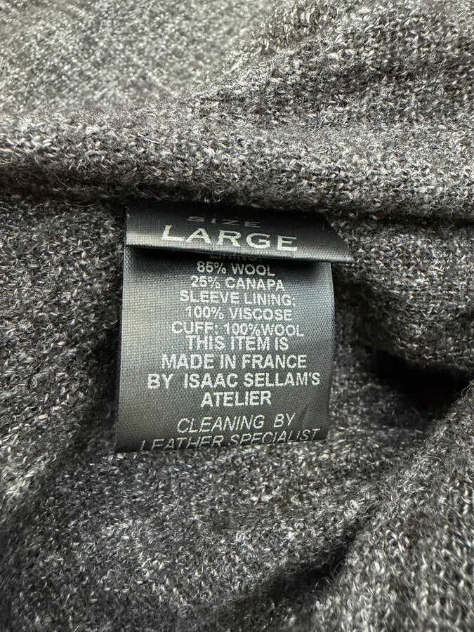 Isaac Sellam Black Long Leather Avant-Garde Jacket aycECid 9