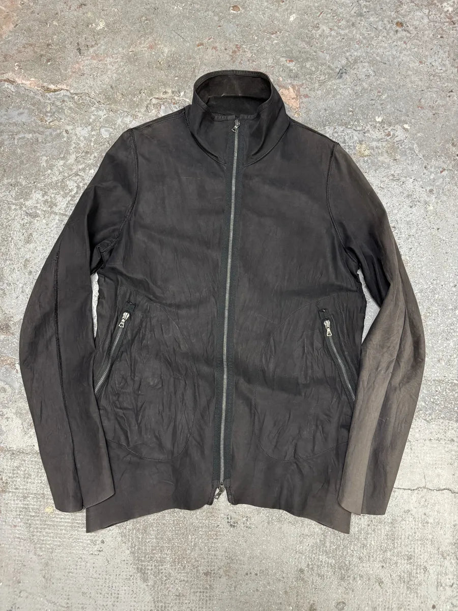 Isaac Sellam Black Suede Perforated Faded Leather Jacket (M/L) 6