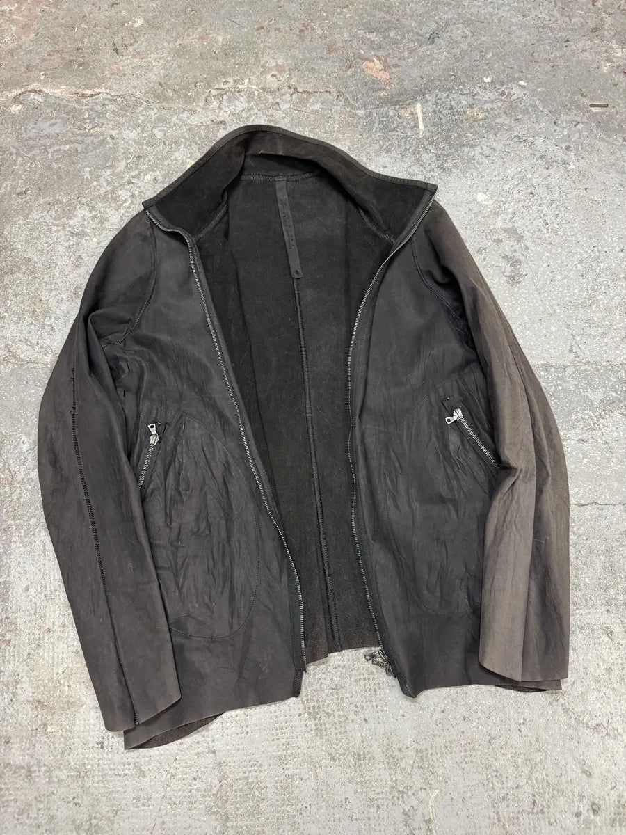 Isaac Sellam Black Suede Perforated Faded Leather Jacket (M/L) 9