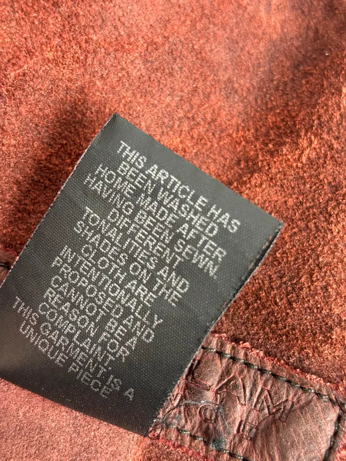 Isaac Sellam Bordeaux Leather Back-Zip Avant-Garde Jacket nskOwzI 13