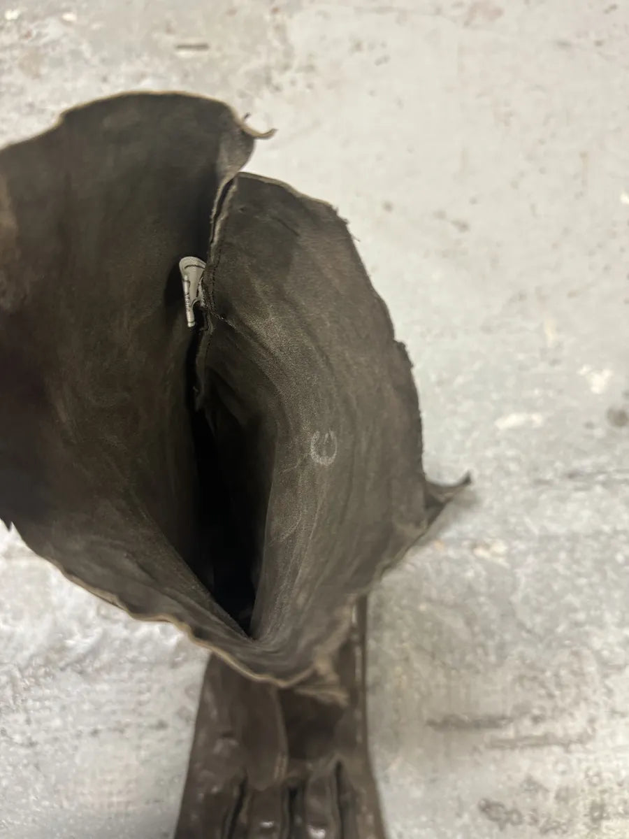 Isaac Sellam Craspouille Olive Artisanal Leather Gloves (OS) 3