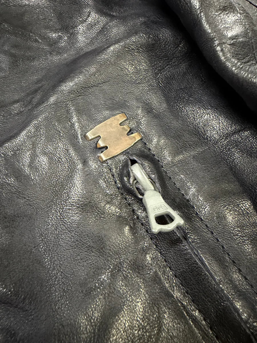 Isaac Sellam Dark Purple Backzip Premium Leather Avant-Garde Jacket STPUhlV 11