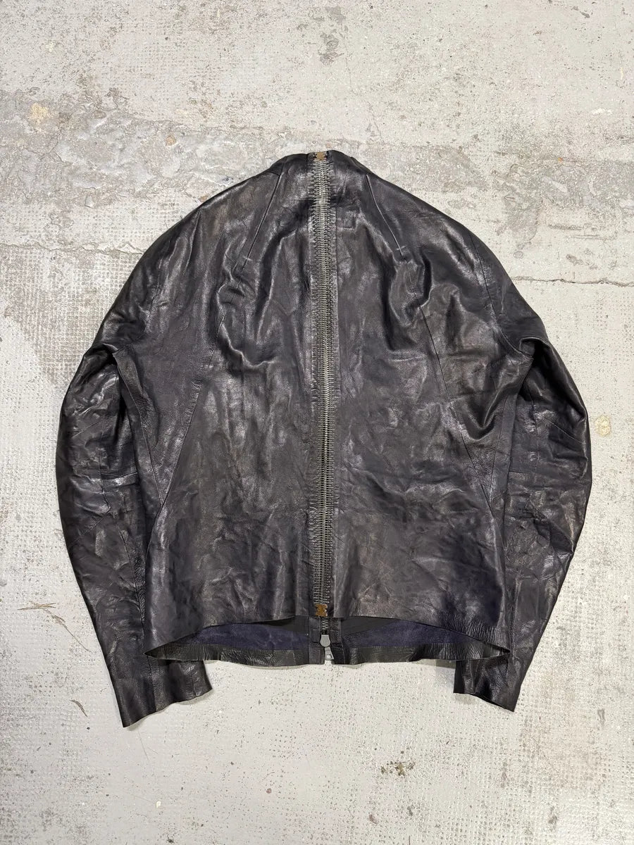 Isaac Sellam Dark Purple Backzip Premium Leather Avant-Garde Jacket STPUhlV 3