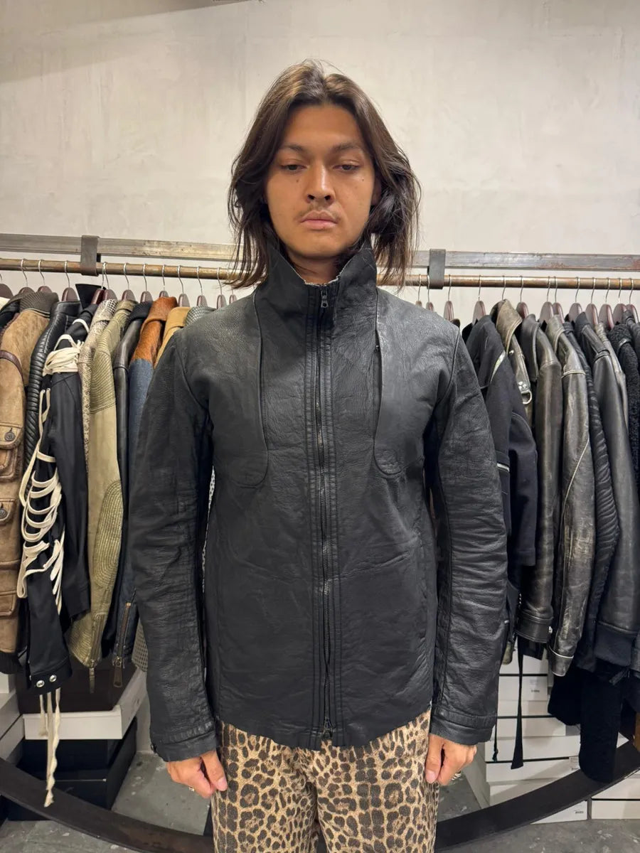 Isaac Sellam Darkskin Black Leather Samurai Jacket rWqPGCR 1