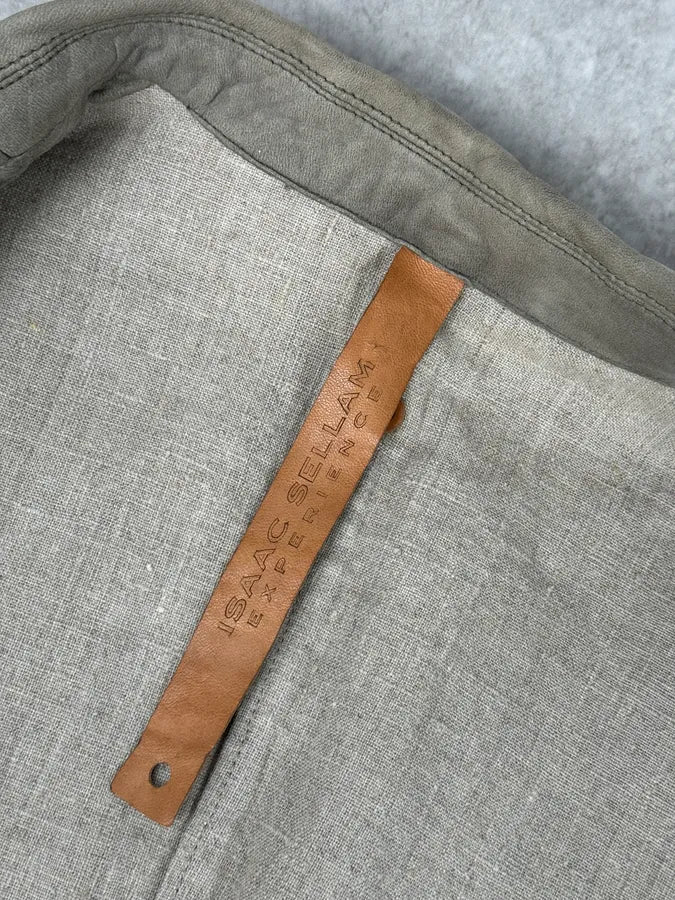 Isaac Sellam Beige Suede Lambskin Leather Blazer UcZJIKc 9